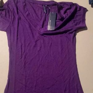 American Ego Girls V-Neck T-shirts Medium